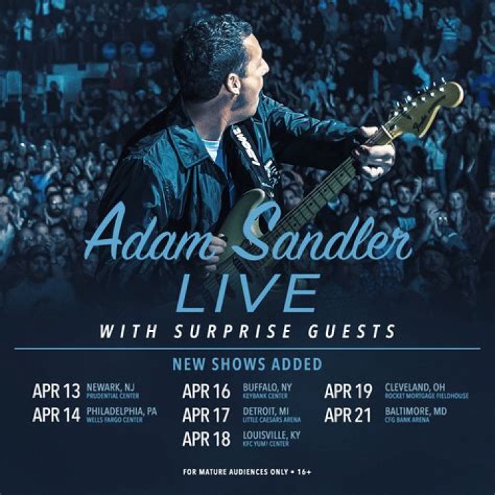 Comedian and Actor Adam Sandler Announces Standup Tour