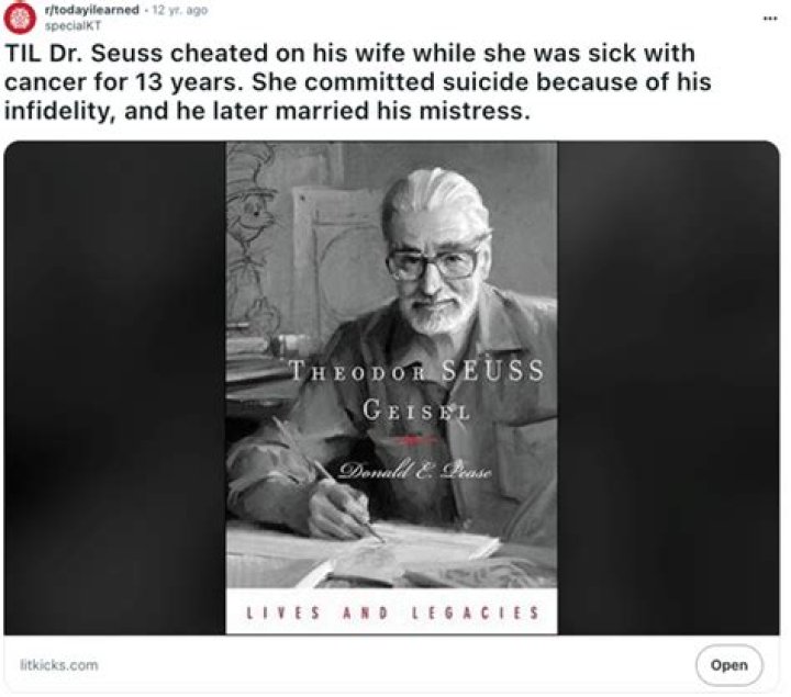 Dr. Seuss | Wife, Death, Affair, Cheat, Suicide, Children, Oral Cancer