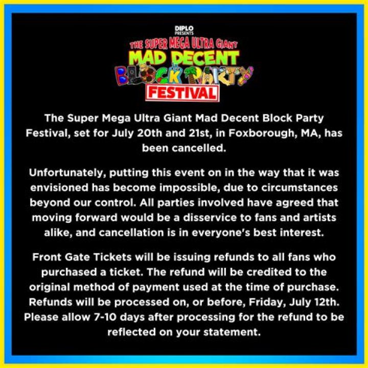 The Super Mega Ultra Giant Mad Decent Block Party Festival Canceled